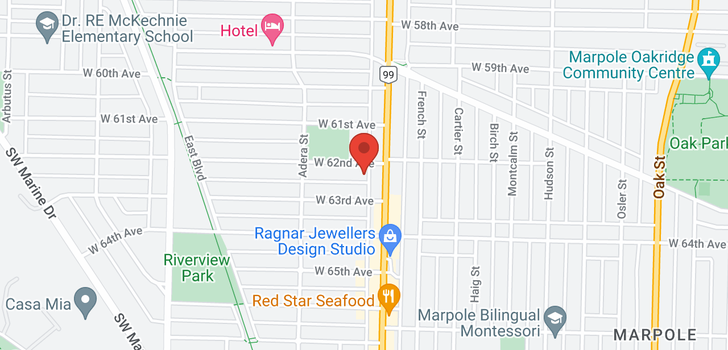 map of 1514 W 62ND AVENUE